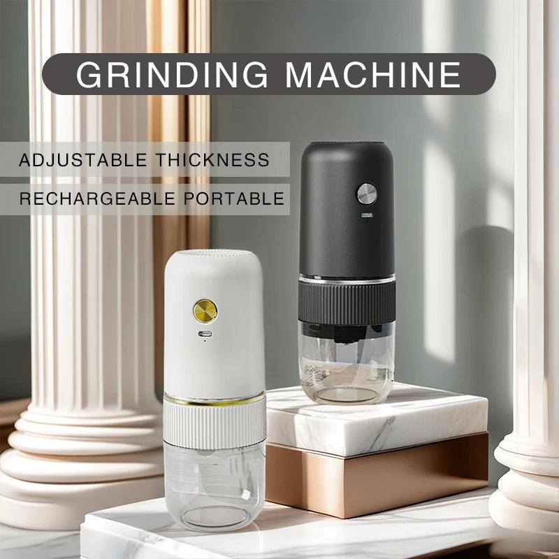 Wireless charging portable automatic coffee bean grinder with adjustable coarseness and fineness small electric grinder - Eady